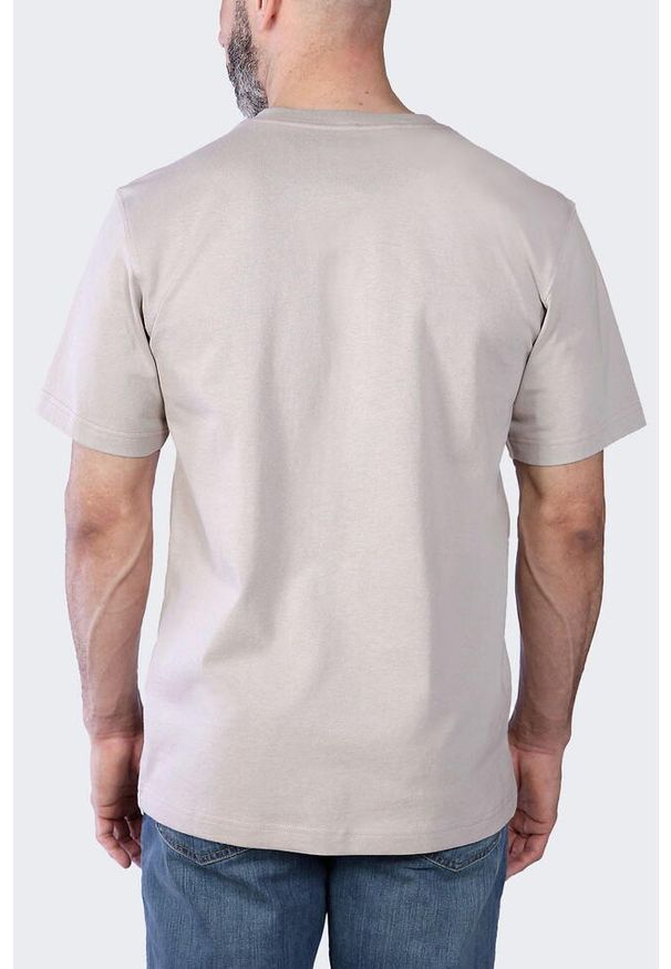 Koszulka sportowa męska T-shirt Carhartt Heavyweight Pocket K87. Kolor: beżowy