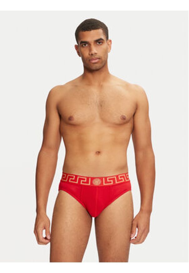VERSACE - Versace Slipy AU10027 1A10011 Czerwony. Kolor: czerwony. Materiał: bawełna