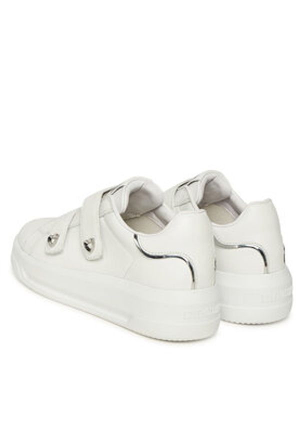Love Moschino - LOVE MOSCHINO Sneakersy JA15325G0NIA610B Biały. Kolor: biały. Materiał: skóra