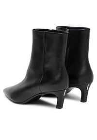 Calvin Klein Botki Ess Kitten Heel Ankle Boot HW0HW02586 Czarny. Kolor: czarny. Materiał: skóra