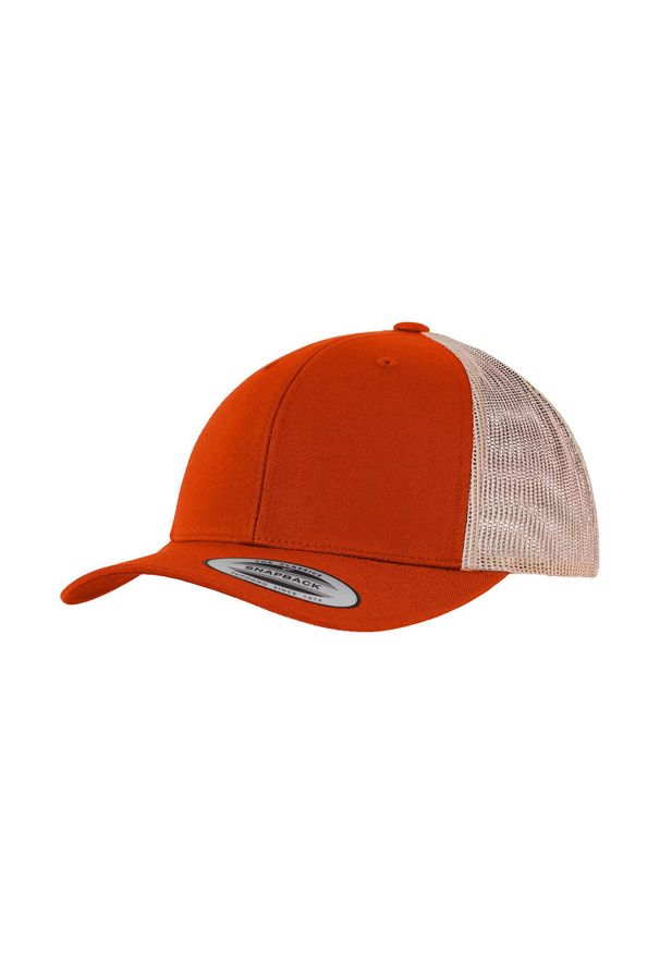 CLASSIC - Dwukolorowa Czapka Trucker Retro. Kolor: pomarańczowy, wielokolorowy, zielony. Styl: retro