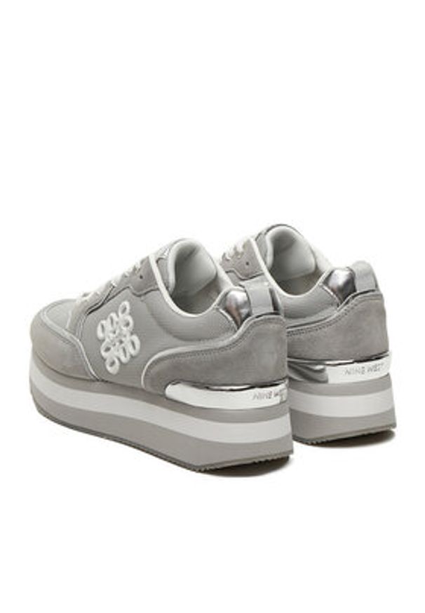 Nine West Sneakersy SS25-3C093 Srebrny. Kolor: srebrny. Materiał: materiał