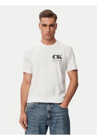 Calvin Klein Jeans T-Shirt Resort Graphic LV04RG802G Biały Regular Fit. Kolor: biały. Materiał: bawełna #1