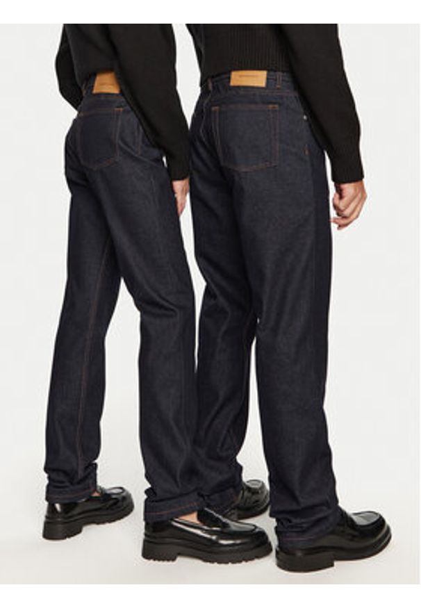 AMI PARIS Jeansy HTR001.DE0011 Granatowy Regular Fit. Kolor: niebieski
