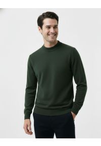 Półgolf Zielony, Butelkowy, Bawełniany, Prosty Krój, Klasyczny, Męski -Brave Soul. Kolor: zielony. Materiał: bawełna. Sezon: zima, jesień. Styl: klasyczny #3