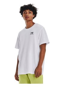 Under Armour T-Shirt Ua Logo Emb 1373997 Biały Relaxed Fit. Kolor: biały. Materiał: syntetyk