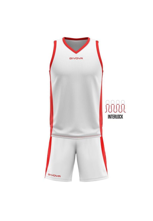 Givova Kit Power Interlock dla chłopców 3XS. Kolor: żółty, wielokolorowy, czerwony, pomarańczowy, biały. Długość rękawa: bez rękawów. Sport: koszykówka