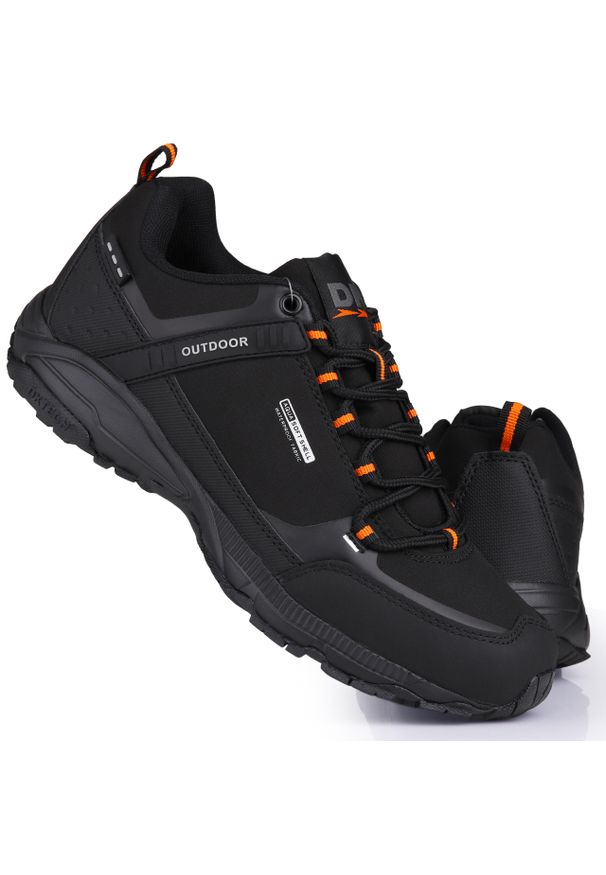Buty męskie DK trekkingowe Softshell PREDATOR. Kolor: wielokolorowy, pomarańczowy, czarny. Materiał: softshell