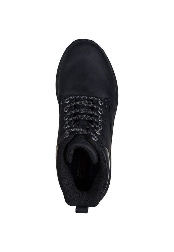 skechers - Buty męskie Skechers Pollard Waylon. Kolor: czarny. Materiał: skóra, materiał. Sport: fitness