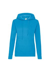 FRUIT OF THE LOOM - Bluza Damska Z Kapturem. Typ kołnierza: kaptur. Kolor: niebieski