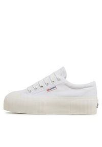 Superga Trampki Stripe Platform 2631 S5111SW Biały. Kolor: biały. Materiał: materiał. Obcas: na platformie