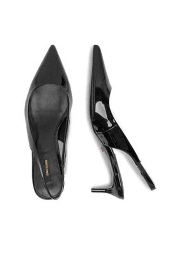 Gino Rossi Czółenka SIENA-V1569-6403-1 Czarny. Kolor: czarny. Materiał: lakier, skóra