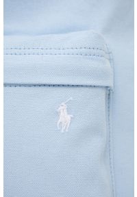 Polo Ralph Lauren plecak męski duży gładki. Kolor: niebieski. Wzór: gładki