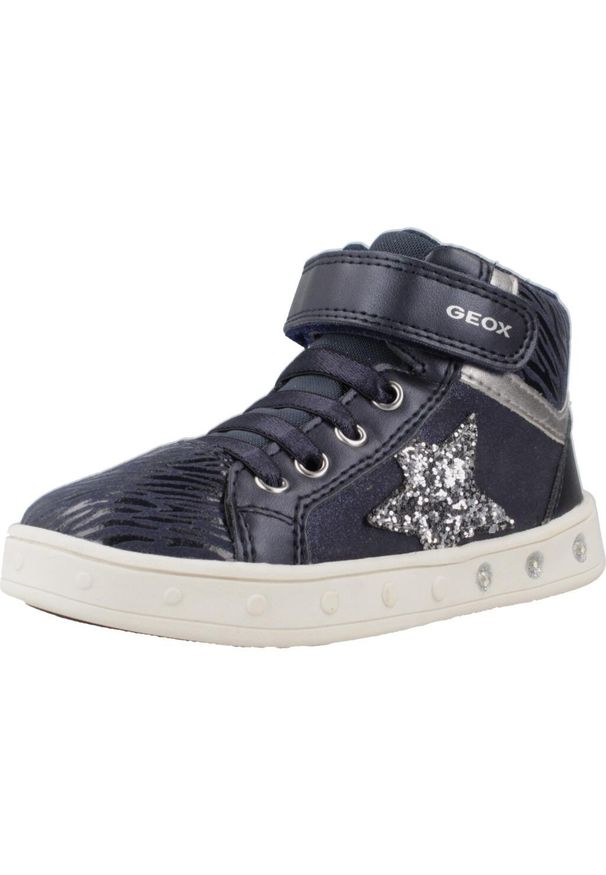 Geox - Buty GEOX J SKYLIN Niebieski. Kolor: niebieski. Materiał: syntetyk, tkanina. Sport: turystyka piesza