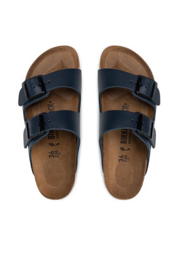 Birkenstock Klapki Arizona Bs 0051153 Granatowy. Kolor: niebieski. Materiał: skóra