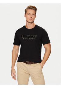 Guess T-Shirt M5RI50 K9RM1 Czarny Regular Fit. Kolor: czarny. Materiał: bawełna