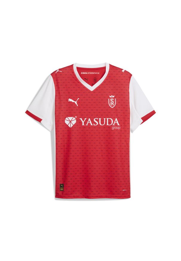 Puma - Męska koszulka domowa Stade de Reims 25/26 PUMA. Kolor: czerwony, biały, wielokolorowy. Sport: piłka nożna