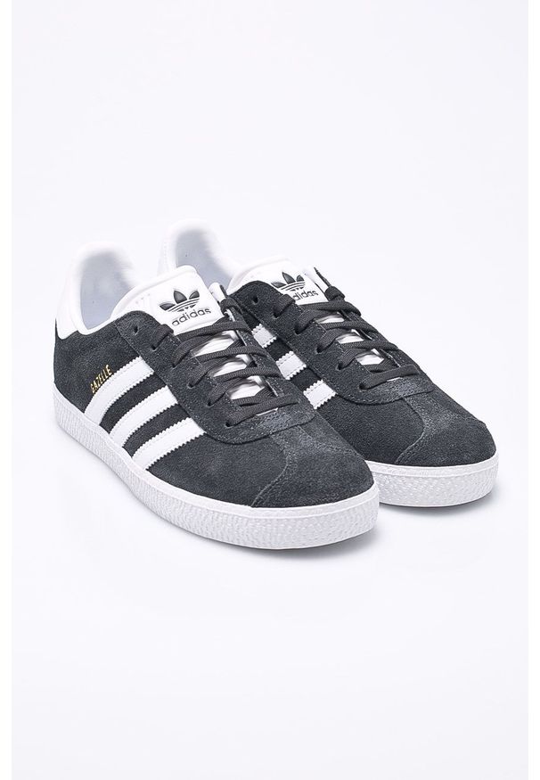 adidas Originals - Buty dziecięce Gazelle. Nosek buta: okrągły. Zapięcie: sznurówki. Kolor: szary. Materiał: guma. Model: Adidas Gazelle