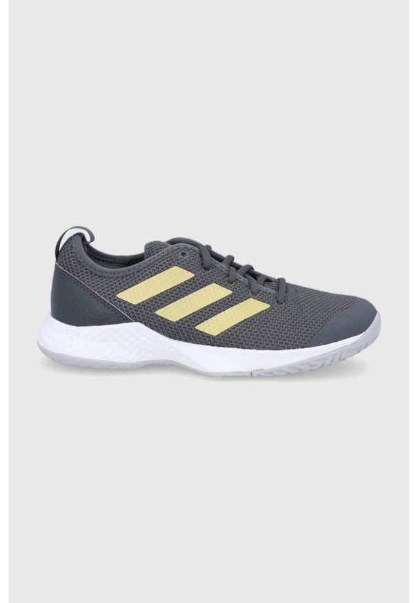 adidas Performance - Buty Court Control. Nosek buta: okrągły. Zapięcie: sznurówki. Kolor: szary. Materiał: guma