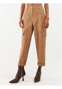MICHAEL Michael Kors Spodnie materiałowe MF330GY3X6 Brązowy Relaxed Fit. Kolor: brązowy. Materiał: bawełna #1
