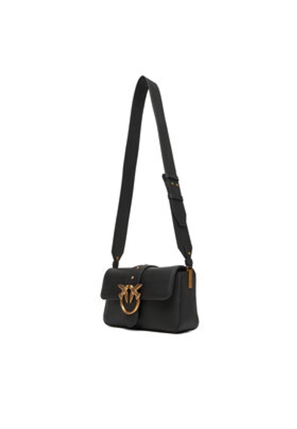 Pinko - PINKO Torebka Love One Mini Slouchy Fl Al 25-26 104340 A2OX Czarny. Kolor: czarny. Materiał: skórzane