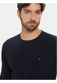 TOMMY HILFIGER - Tommy Hilfiger Longsleeve Stretch Tee MW0MW10804 Granatowy Slim Fit. Kolor: niebieski. Materiał: bawełna. Długość rękawa: długi rękaw #3