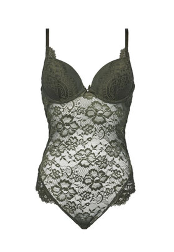 Hunkemöller Body Amara 302447 Zielony. Kolor: zielony. Materiał: syntetyk