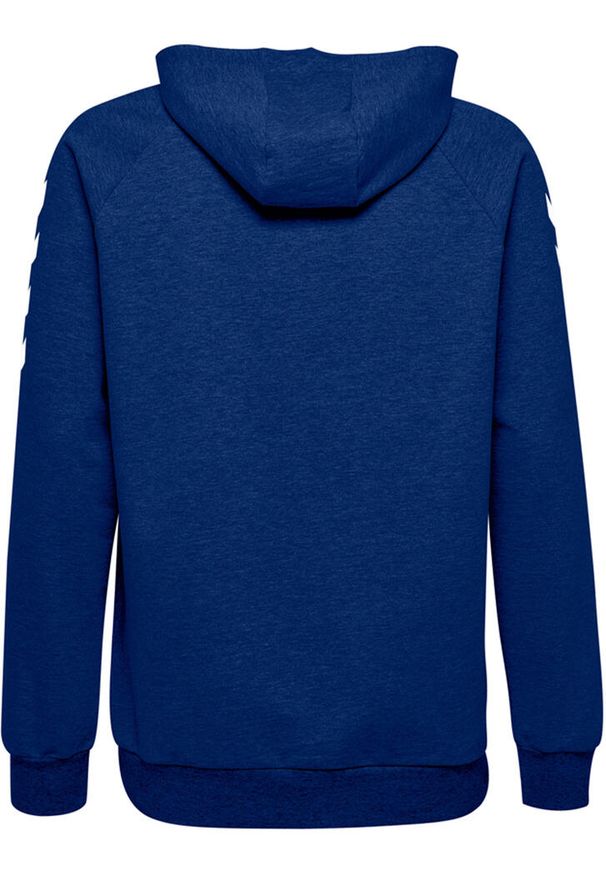 Bluza sportowa z kapturem męska Hummel Go Cotton Hoodie. Typ kołnierza: kaptur. Kolor: biały, wielokolorowy, niebieski. Sport: taniec, joga i pilates