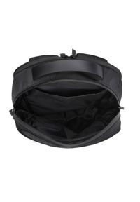 Ochnik - Dwukomorowy czarny plecak męski. Kolor: czarny. Materiał: nylon #5