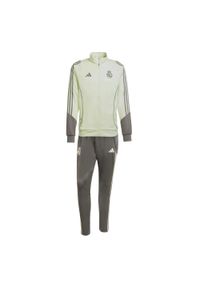 Adidas Sport Real Tk Suit Dorosłych. Kolor: beżowy. Materiał: dresówka