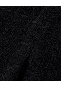 MARLU - Czarne spodnie z szerokimi nogawkami. Okazja: na spotkanie biznesowe, do pracy. Stan: podwyższony. Kolekcja: dla wysokich. Kolor: czarny. Materiał: wełna. Długość: długie. Styl: biznesowy, elegancki #4