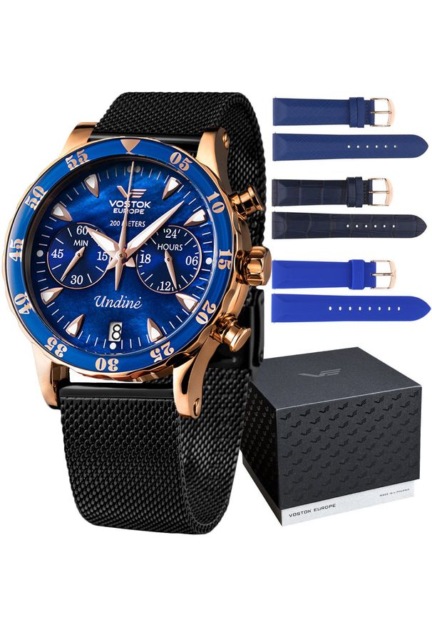 Zegarek damski Vostok Europe VK64-515B670BB czarny. Kolor: czarny