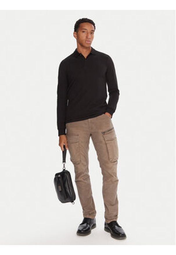 G-Star RAW - G-Star Raw Polo Dunda D27683-5864 Czarny Slim Fit. Typ kołnierza: polo. Kolor: czarny. Materiał: bawełna