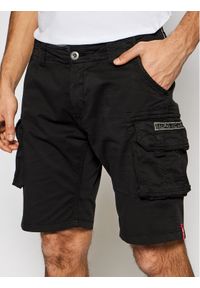 Alpha Industries Szorty materiałowe Crew 176203 Czarny Slim Fit. Kolor: czarny. Materiał: bawełna