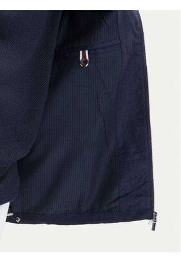 Bugatti Kurtka przejściowa 171400-11045 Granatowy Regular Fit. Kolor: niebieski. Materiał: len