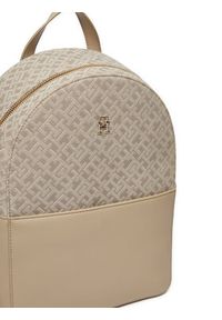 TOMMY HILFIGER - Tommy Hilfiger Plecak Th Jacquard Backpack AW0AW17074 Beżowy. Kolor: beżowy. Materiał: materiał #3