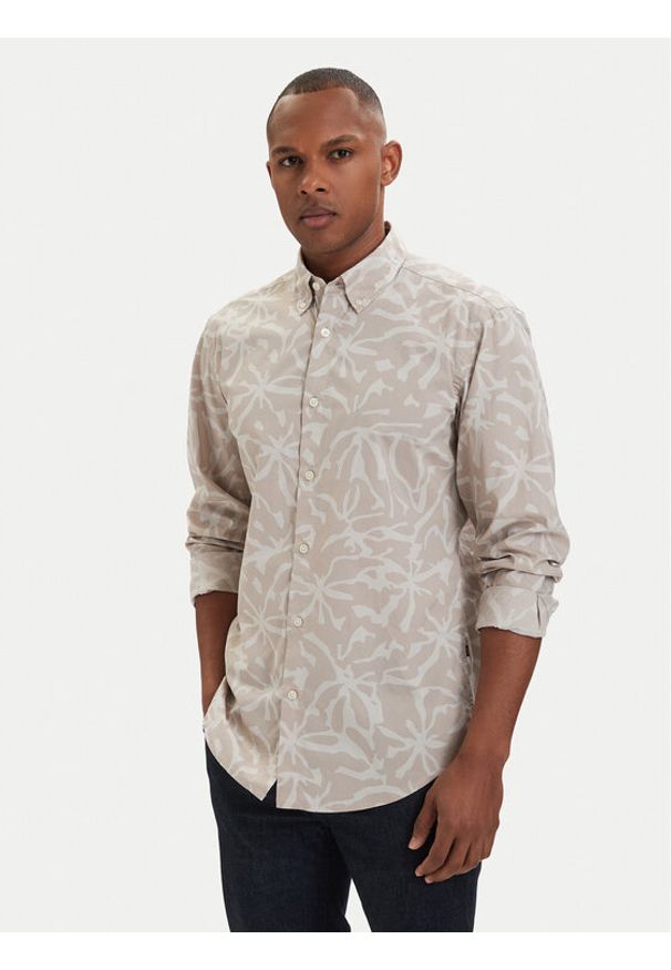 BOSS Koszula Ricoplus 50561608 Szary Regular Fit. Kolor: szary. Materiał: bawełna