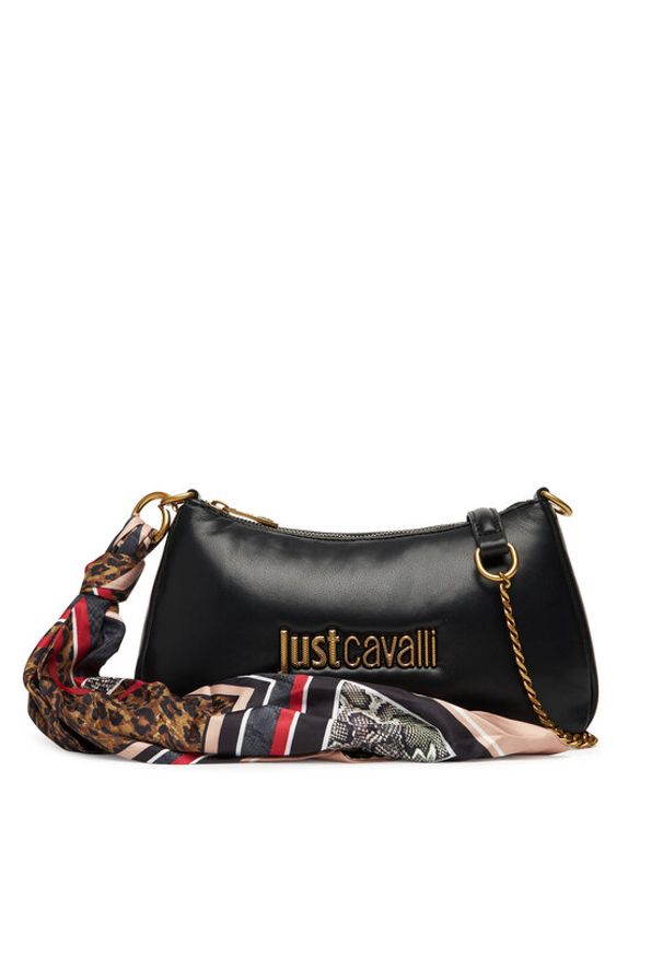Just Cavalli Torebka 79RA4BD7 ZS748 Czarny. Kolor: czarny. Materiał: skórzane