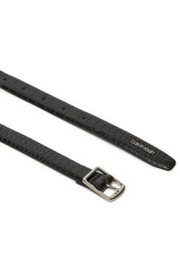 Calvin Klein Pasek Damski Slim Sqr Buckle Belt 2.0 K60K612632 Czarny. Kolor: czarny. Materiał: skóra