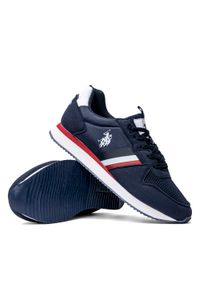 Sneakersy męskie granatowe U.S. Polo Assn Nobil006. Kolor: niebieski. Sezon: jesień, lato