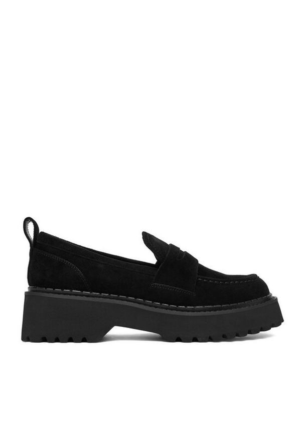 Badura Loafersy EO-ARYA-LT017-1 Czarny. Kolor: czarny. Materiał: skóra, zamsz