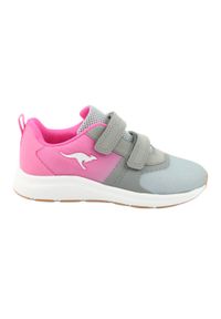 KangaRoos - KangaROOS buty sportowe na rzepy 18506 grey/neon pink różowe szare. Zapięcie: rzepy. Kolor: różowy, szary, wielokolorowy. Materiał: skóra ekologiczna, materiał #2