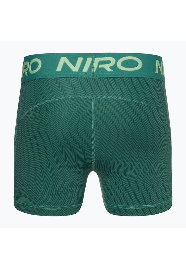 Spodenki treningowe damskie Nike Pro Dri-Fit Mid-Rise 3" Printed. Kolor: zielony. Technologia: Dri-Fit (Nike). Długość: krótkie