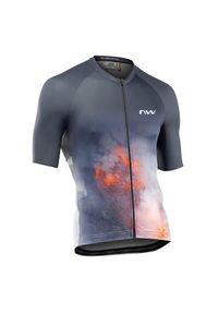 NORTHWAVE - Dżersej z krótkim rękawem Northwave Fire. Kolor: wielokolorowy, szary, czerwony. Materiał: jersey. Długość rękawa: krótki rękaw. Długość: krótkie. Sport: kolarstwo #1