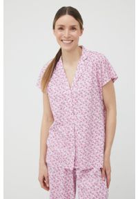 Women Secret - women'secret piżama bawełniana RIVIERA kolor fioletowy bawełniana. Kolor: fioletowy. Materiał: bawełna. Długość: krótkie