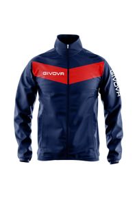 Wodoodporna Kurtka Givova Niebiesko-Czerwona dla Mężczyzn. Kolor: niebieski. Styl: elegancki. Sport: fitness