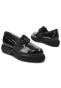 Czarne Mokasyny Armodo Eleganckie Buty Damskie. Okazja: na co dzień. Kolor: czarny. Materiał: lakier. Wzór: aplikacja. Styl: elegancki #6
