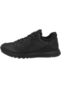 ecco - Buty do chodzenia męskie Ecco Exostride. Zapięcie: sznurówki. Kolor: czarny, niebieski. Materiał: skóra. Szerokość cholewki: normalna. Sport: turystyka piesza