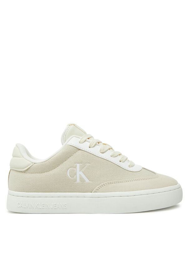 Calvin Klein Jeans Sneakersy Classic Cupsole Low Mix Mg Wn YW0YW01636 Écru. Materiał: materiał