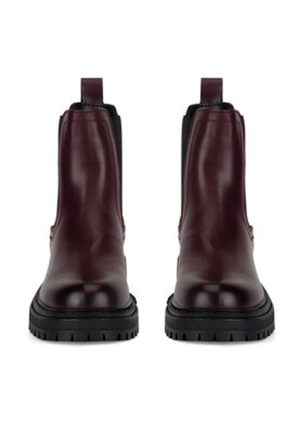 Jenny Fairy Botki HY60208-1 Bordowy. Kolor: czerwony. Materiał: materiał